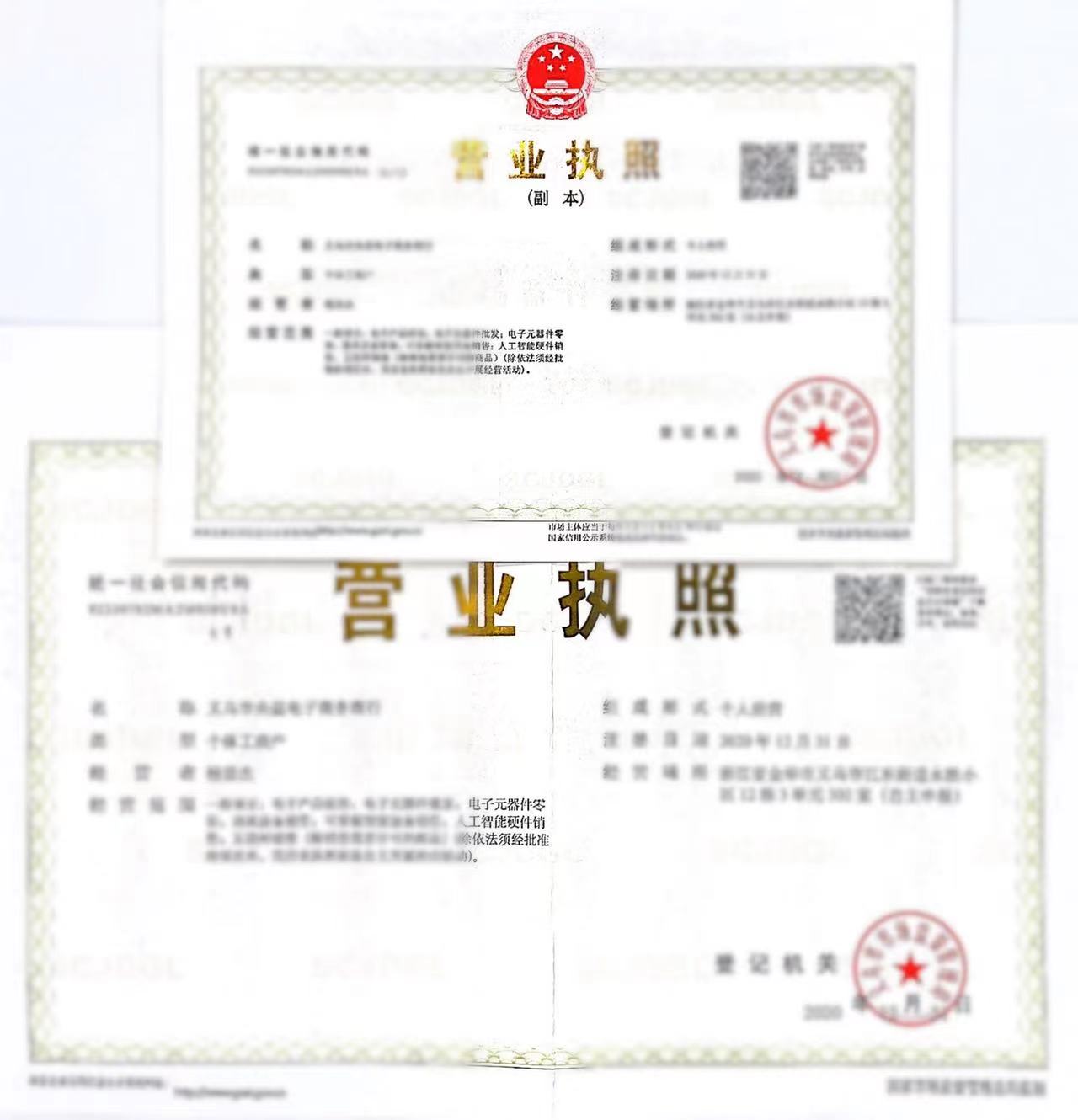 Certificate of the Company